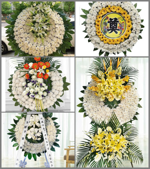 湖北孝感市大悟县刘集镇会岗村花圈速递